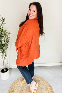 Everyday Rust Button Down Sharkbite Cotton Tunic Top