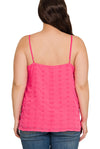 *FINAL SALE* Fuchsia Swiss Dot Tank Top