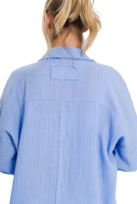 *FINAL SALE* Oversized 'Gianetta' Raw Edge Shirt